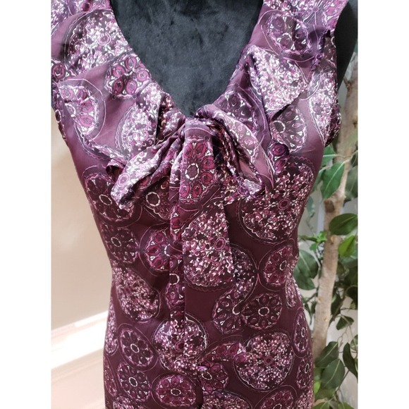 Apt. 9 Women's Purple Floral Polyester V-Neck Sleeveless Casual Top Blouse Large - Picture 2 of 11